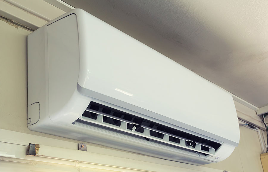 Ductless ac on wall